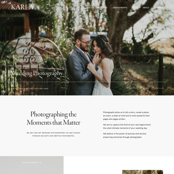 Karla • Responsive Blogger template, wedding premium Blogger theme, slider lifestyle blog design, premade feminine Blogspot layout