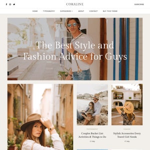 Coraline • Responsives Blogger Template, Blogger Template, Blogger Theme, Responsiver Blogger, Fashion Blogger, Minimalistisch + kostenlose Installation