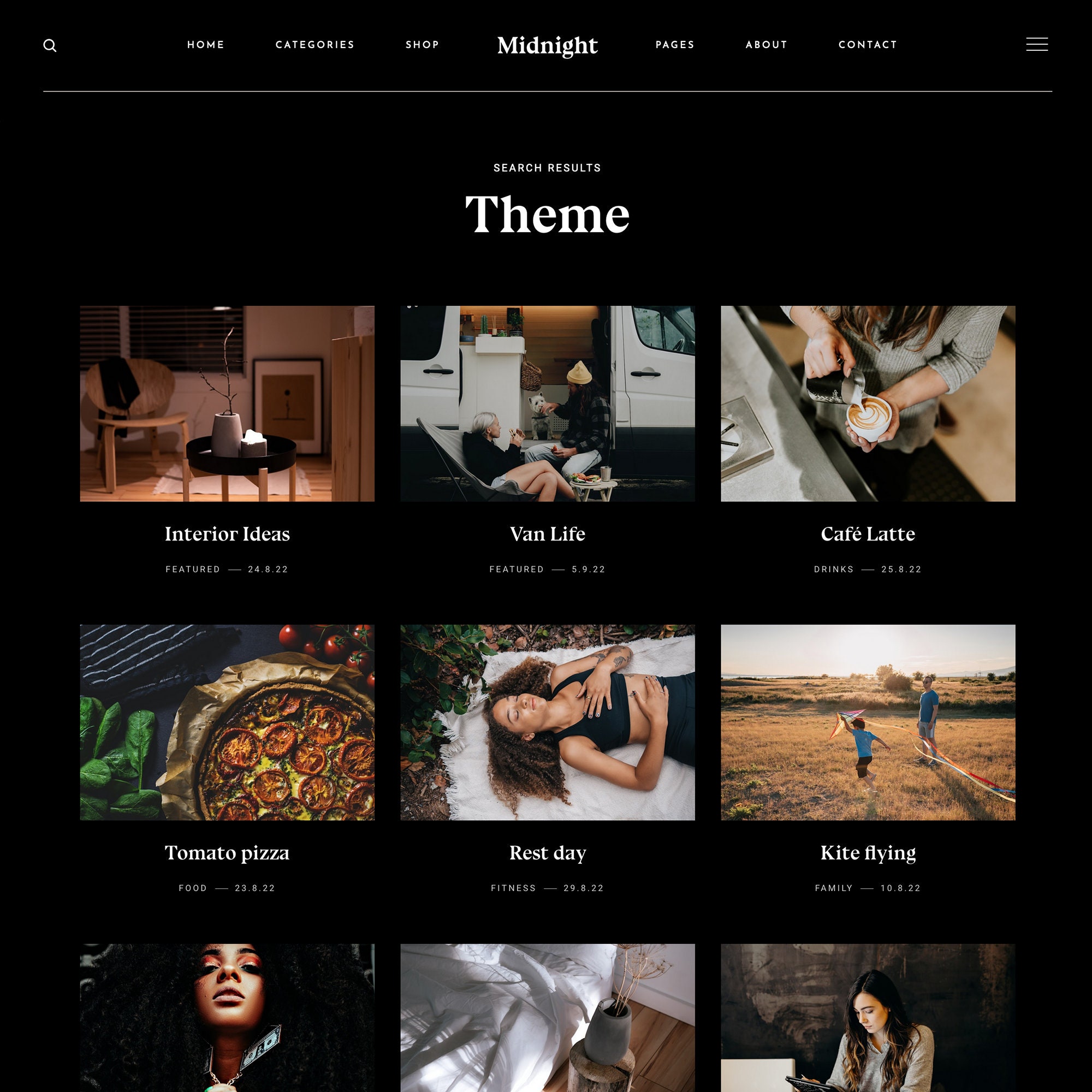Dark Blogger Theme // Responsive Theme for Blogger/blogspot // Premade ...