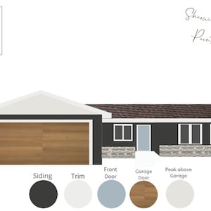 Digital Pre-Made Exterior House Paint Palette,Exterior Color Palette,Sherwin-Williams Exterior House Palette,Exterior House Palette