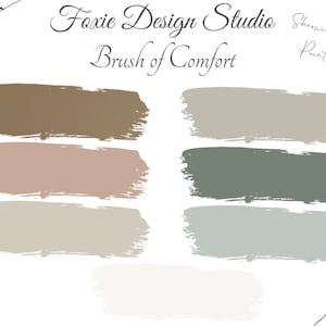 Digital Paint Palette: Brush of Comfort,Boho Paint Palette ,Interior & Exterior Paint Colors, Sherwin Williams Paint Color palette
