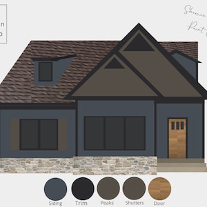 Digital Pre-Made Exterior House Paint Palette,Exterior Color Palette,Sherwin-Williams Exterior House Palette,Exterior House Palette