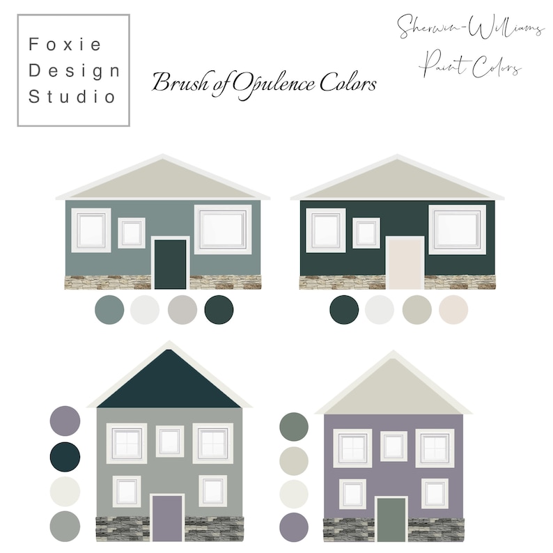 Exterior Brush of Opulence Palette Digital Premade Exterior House