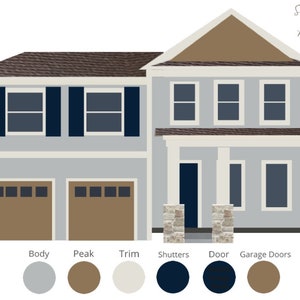 Digital Pre-Made Exterior House Paint Palette,Exterior Color Palette,Sherwin-Williams Exterior House Palette,Exterior House Palette