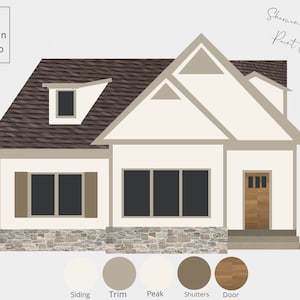 Digital Pre-Made Exterior House Paint Palette,Exterior Color Palette,Sherwin-Williams Exterior House Palette,Exterior House Palette