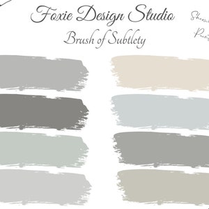 Digital Paint Palette: Brush of Subtlety, Modern Farmhouse Colors, Interior & Exterior Paint Colors, Sherwin Williams Paint Colors