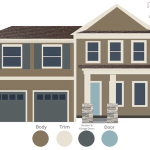 Digital Pre-Made Exterior House Paint Palette,Exterior Color Palette,Sherwin-Williams Exterior House Palette,Exterior House Palette