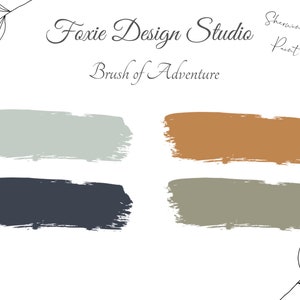 Digital Paint Palette:Brush of Adventure ,Interior & Exterior Paint Colors, Sherwin Williams Paint Colors,Premade Paint Palette