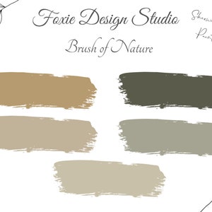 Digital Paint Palette:Brush of Nature ,Interior & Exterior Paint Colors, Sherwin Williams Paint Colors,Premade Paint Palette