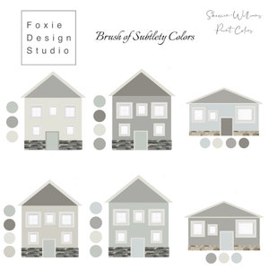 Actual Color Chips:Pre-Made Exterior House Paint Palette,Exterior Color Palette,Sherwin-Williams Exterior House Palette,Exterior House color