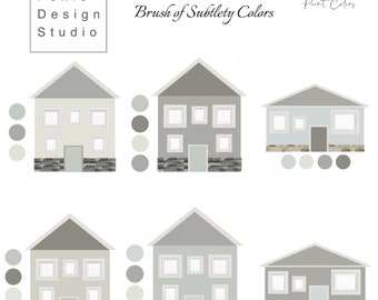 Actual Color Chips:Pre-Made Exterior House Paint Palette,Exterior Color Palette,Sherwin-Williams Exterior House Palette,Exterior House color