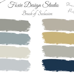 Palette de peinture numérique : pinceau de l&#39;isolement, couleurs de peinture intérieure et extérieure, couleurs de peinture Sherwin Williams, palette de peinture prête à l&#39;emploi