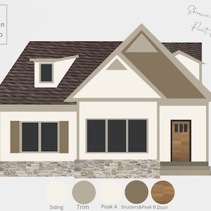 Digital Pre-Made Exterior House Paint Palette,Exterior Color Palette,Sherwin-Williams Exterior House Palette,Exterior House Palette