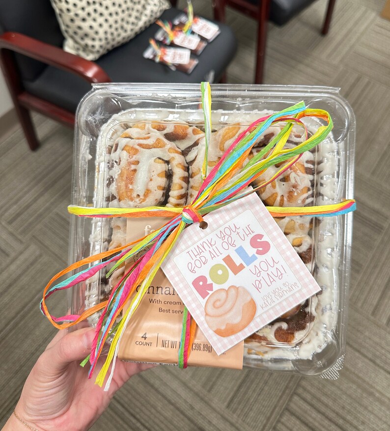 Cinnamon Roll Thank You Gift Tag | Teacher Appreciation (editable ...