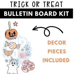 Trick or Treat Bulletin Board Kit | Halloween | Digital Download | DIY ...