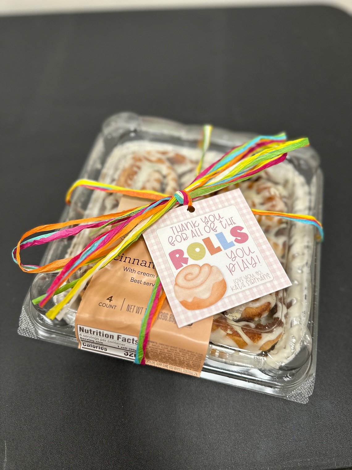Cinnamon Roll Thank You Gift Tag | Teacher Appreciation (editable ...