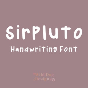 SirPluto Handwriting True-Type Font File