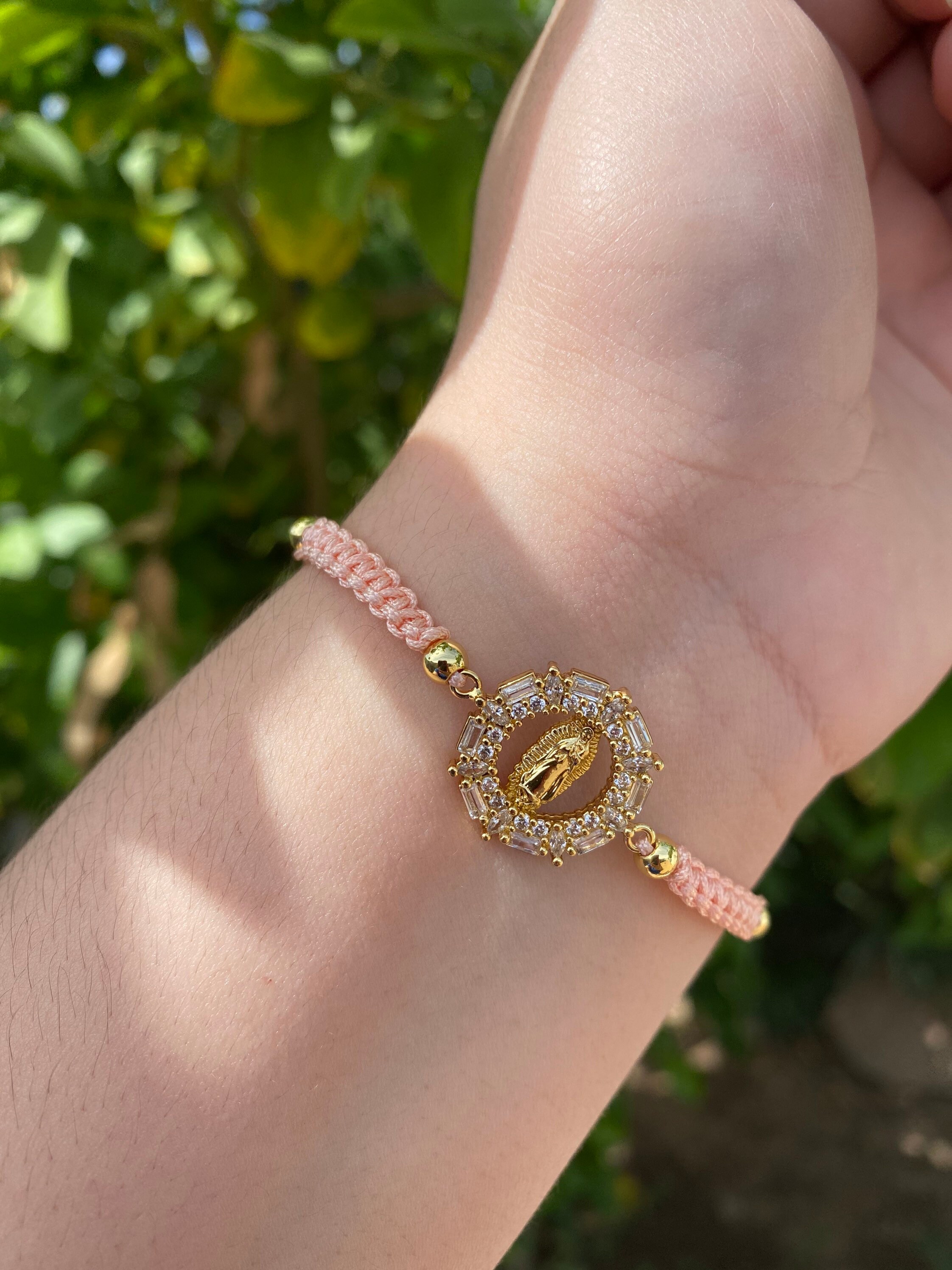 Circle Virgin Mary bracelet Etsy