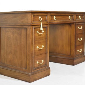 Mid Century Partner Desk by Sligh Furniture