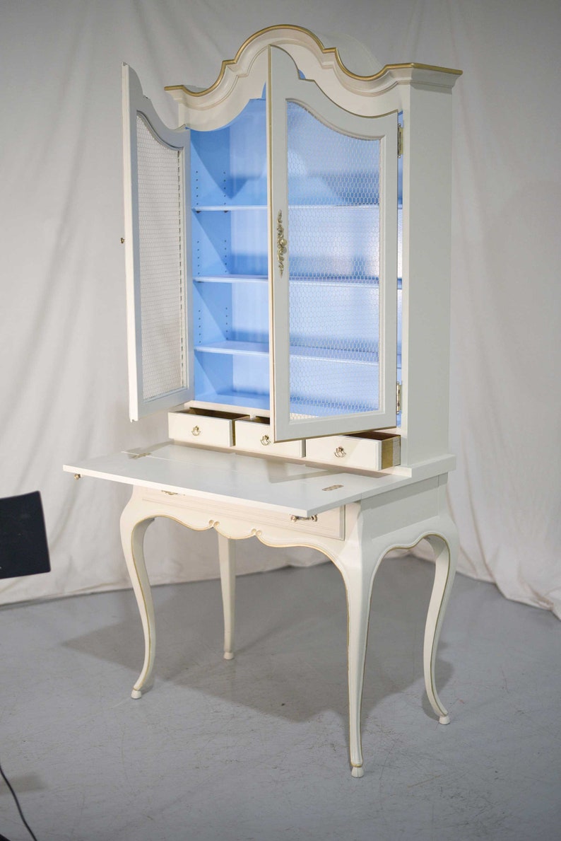 Vintage French Style Secretary Desk by Bodart Furniture Etsy