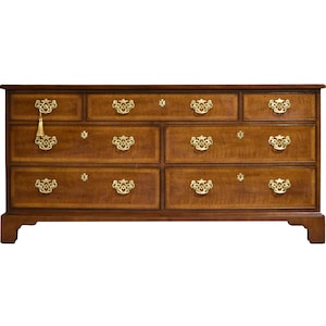 Mid Century Georgian Banded 18th Century Portfolio Collection Dresser by Henredon