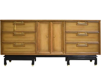 Mid Century Ming Style Lowboy Dresser by American of Martinsville