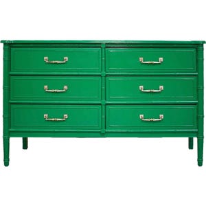 1970s Hollywood Regency Henry Link Bali Hai Faux Bamboo Dresser - Newly Refinished