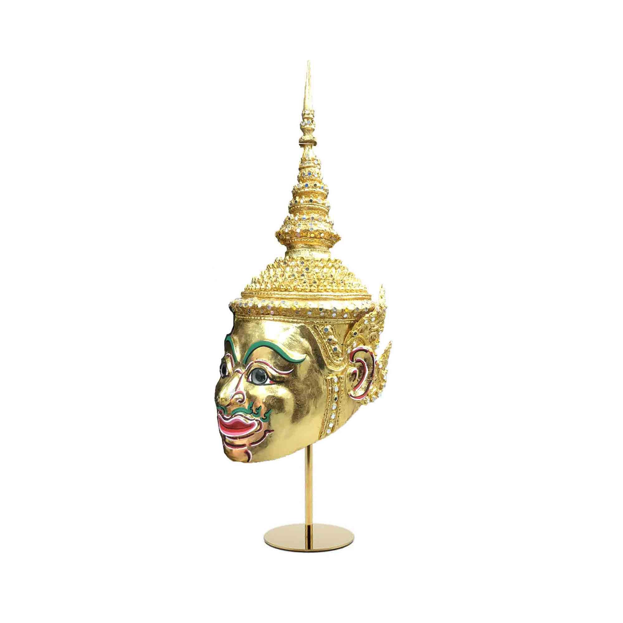 Rama Mask Khon Thai Handmade Ramayana Home Art Decor Collectible Free Shipping 