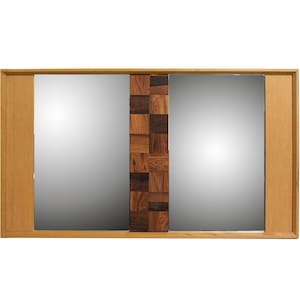 Mid Century Modern 2 Panel Wall Mirror