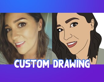 Custom 2D Graphic illustrations | portraits | Gift