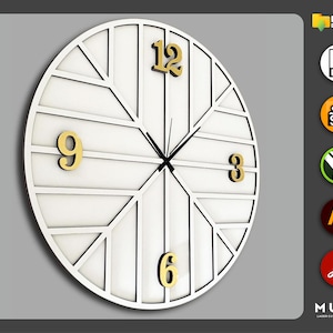 Wall Clock SVG, Watch Models, Wall Decor Clocks, DXF Files for Laser Cut File, Vector Plan, Cnc Router File, Cnc Cut File Collection