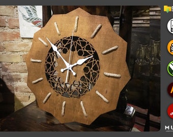 Wall Clock SVG, Watch Models, Wall Decor Clocks, DXF Files for Laser Cut File, Vector Plan, Cnc Router File, Cnc Cut File Collection