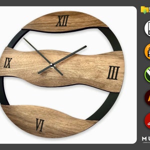 Wall Clock SVG, Watch Models, Wall Decor Clocks, SVG Files for Laser Cut File, Vector Plan, Cnc Router File, Cnc Cut File Collection