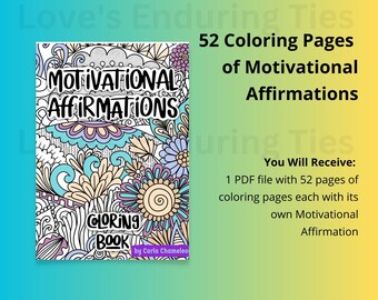 Motivational Adult Coloring Pages, Instant Download Coloring Book, Adult Coloring Book, Self Help Download, Motivational Digital Download