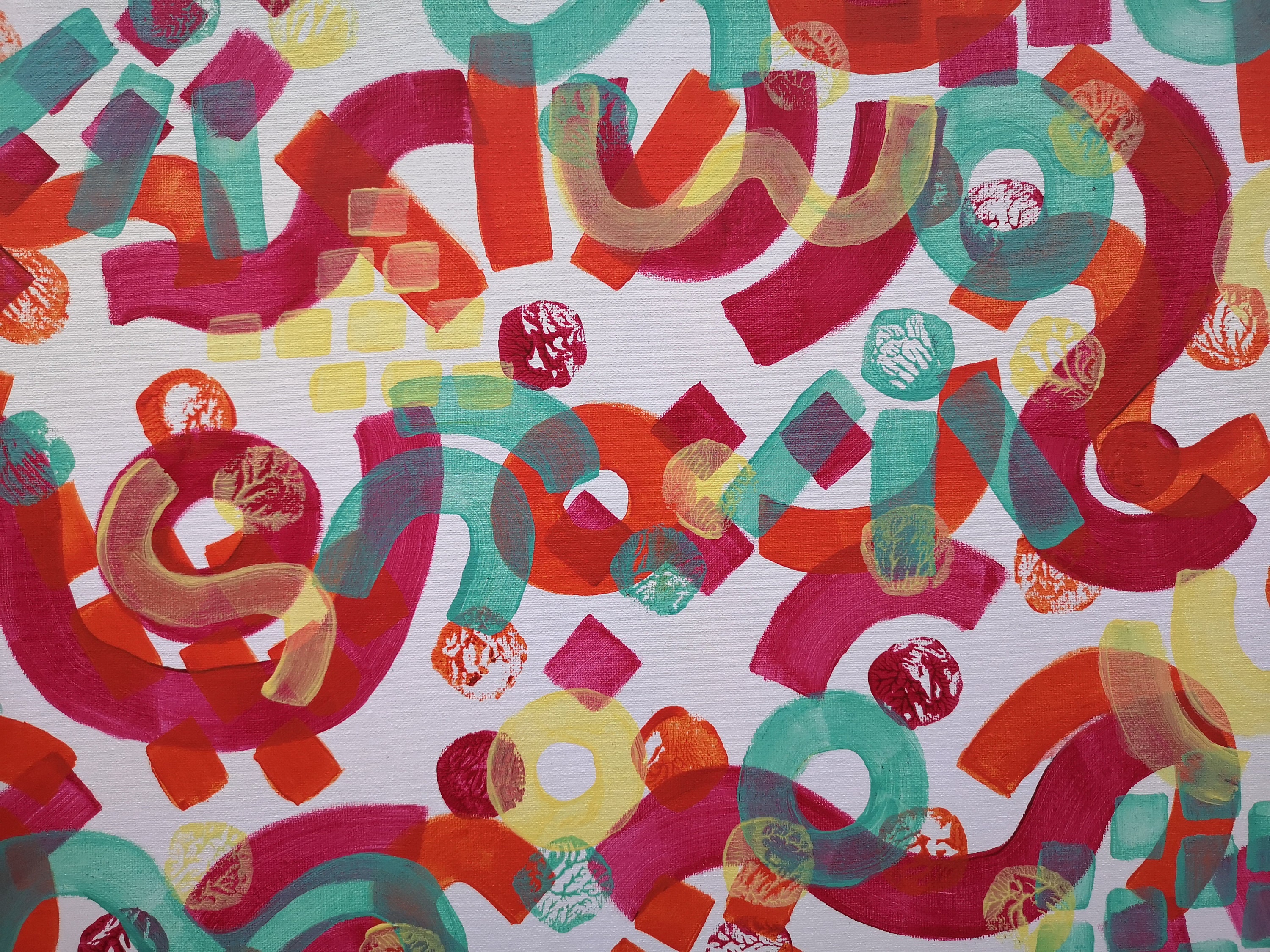 Large abstract patterns canvas painting Etsy