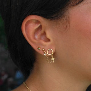Falling Star Chain Earring Sets, 14k gold dipped earrings, multi earring set, mix match earring set, ear kit, assorted earring, earring set