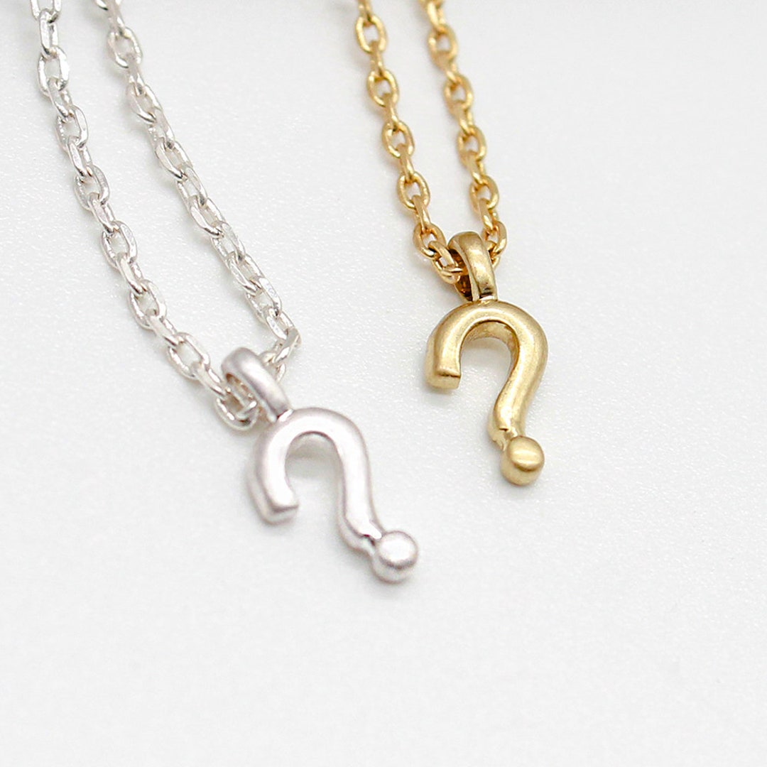 Question Mark Necklace, Question Mark, Necklace, Cute Necklace, Tiny