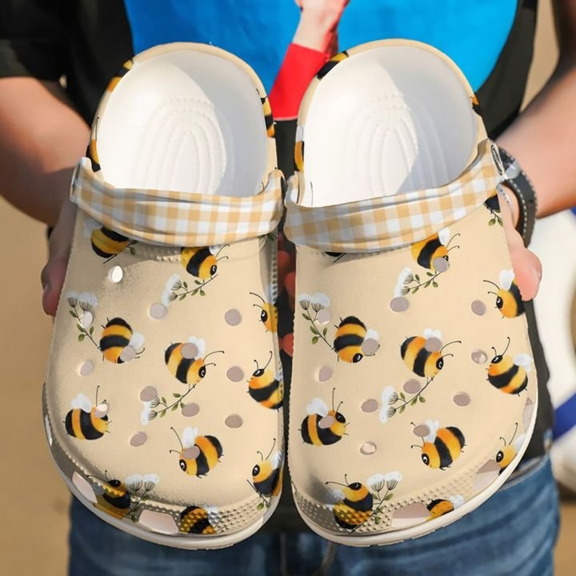 Bee Cute Crocs Crocband Clog Shoes Comfortable Crocs For Etsy