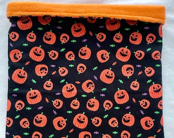 READY TO SHIP!! Happy Halloween Pumpkins Hedgehog Bag, Guinea Pig, Small Animal, Sleep Sack, Snuggle Bag, Bonding Bag