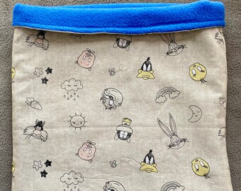 READY TO SHIP!! Looney Tunes Hedgehog Bag, Guinea Pig, Small Animal, Sleep Sack, Snuggle Bag, Bonding Bag