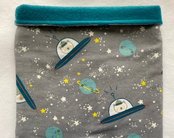 READY TO SHIP!! Animals in Space Hedgehog Bag, Guinea Pig, Small Animal, Sleep Sack, Snuggle Bag, Bonding Bag