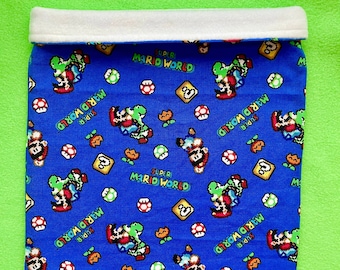 READY TO SHIP!! Super Mario World Hedgehog Bag, Snuggle Sack, Bonding Bag,  Guinea Pig, Small Animal, Sleeping Bag