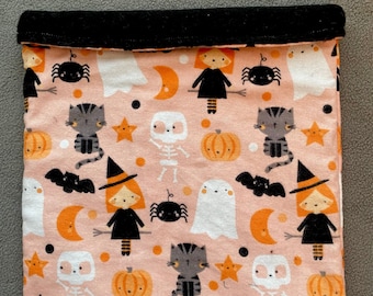 READY TO SHIP!! Halloween Witches, Ghosts, and Skeletons Hedgehog Bag, Guinea Pig, Small Animal, Sleep Sack, Snuggle Bag, Bonding Bag
