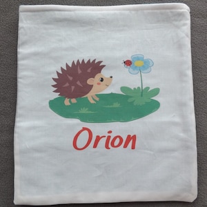 Customized with your pets name, Hedgehog Bag, Guinea Pig, Small Animals, Sleeping Bag, Cuddle Sack, Bonding Bag, Hedgehog Bed