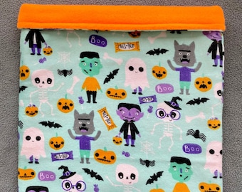 READY TO SHIP!! Halloween Monsters Hedgehog Bag, Guinea Pig, Small Animal, Sleep Sack, Snuggle Bag, Bonding Bag