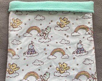 READY TO SHIP!! Care Bears Hedgehog Bag, Guinea Pig, Small Animal, Sleep Sack, Snuggle Bag, Bonding Bag