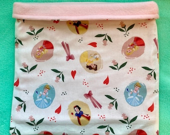 READY TO SHIP!! Disney Princess Hedgehog Bag, Guinea Pig, Small Animal, Bonding Bag, Snuggle Sack, Sleep Sack