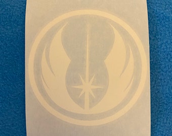 Star Wars Jedi Logo, Vinyl Decal, Waterproof, Light Side
