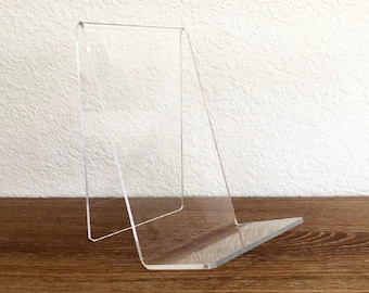 Clear Acrylic Book Stand – Small Display Easel, Made in USA