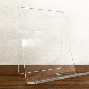 Boekenstandaard van helder acryl – 6-inch brede, robuuste display-ezel voor grote boeken, kookboeken en kunstboeken – gemaakt in de VS